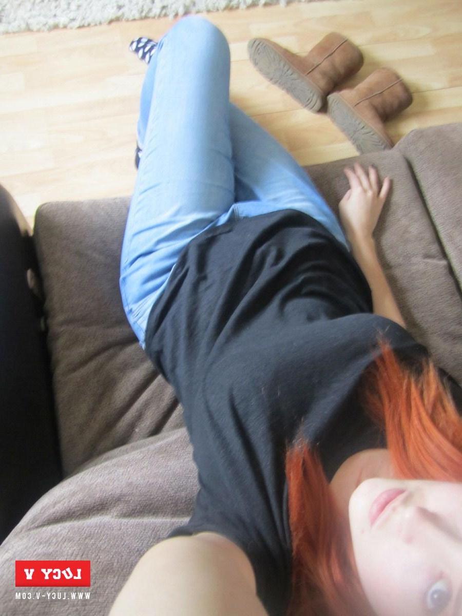 12P Lucy V teases in her black top and tight jeans