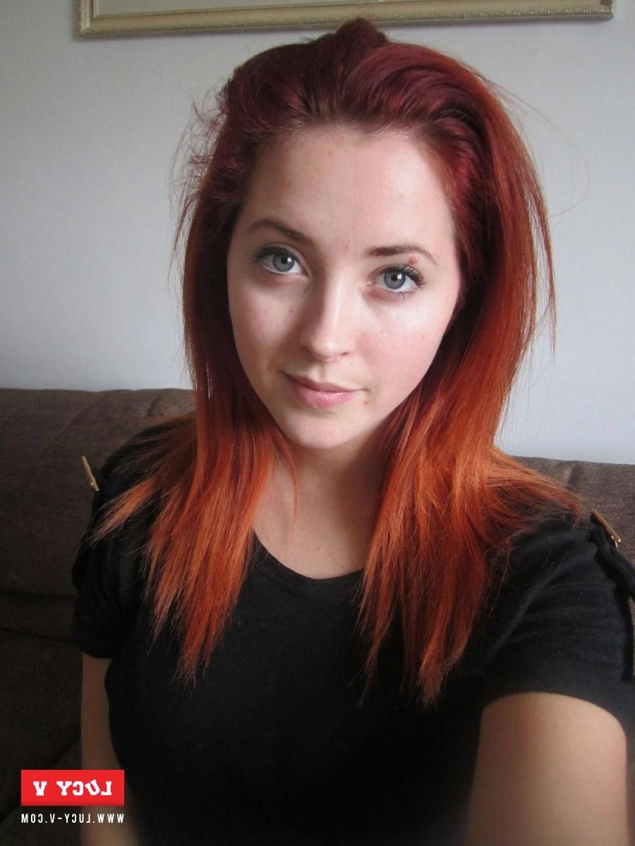 12P Lucy V teases in her black top and tight jeans
