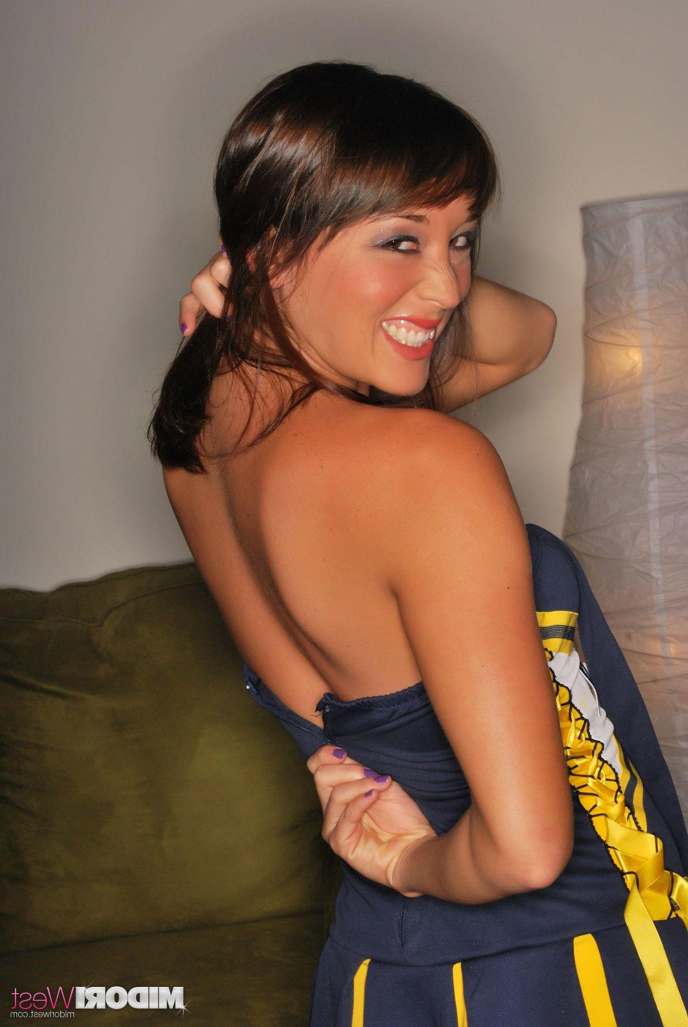 20P Pictures of teen Midori West dressed up as a sexy cheerleader