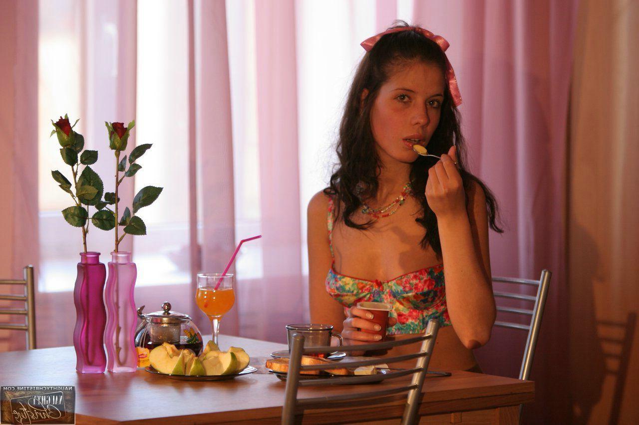 15P Pictures of teen Naughty Christine giving you a sexy tease