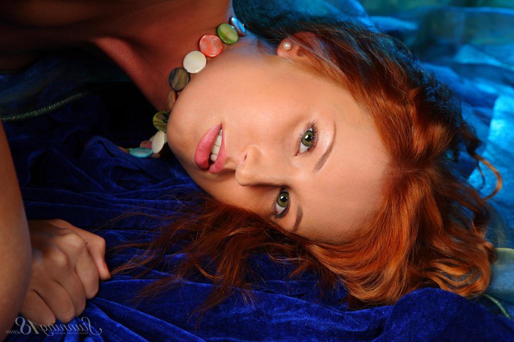 16P Redhead hottie Nikky B gives you her nude body in "Fantasy"
