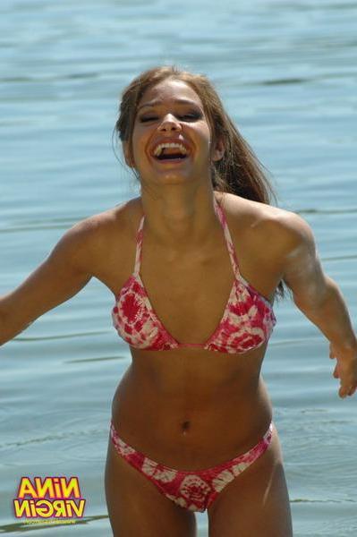 20P Pictures of teen chick Nina Virgin looking hot in a bikini