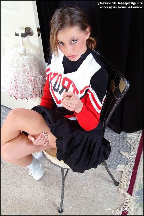 20P Pictures of a cheerleader stripping