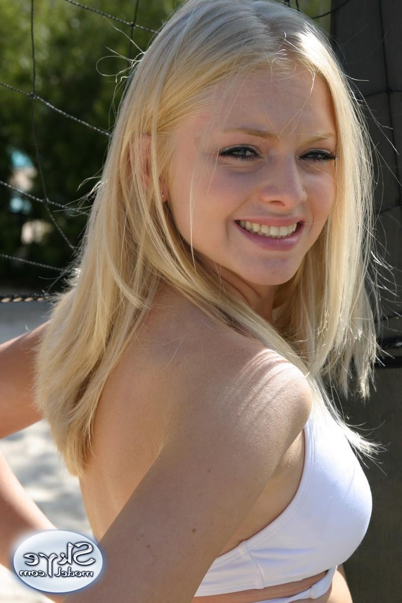 12P Blonde teen Skye loves to tease in her tiny bikini