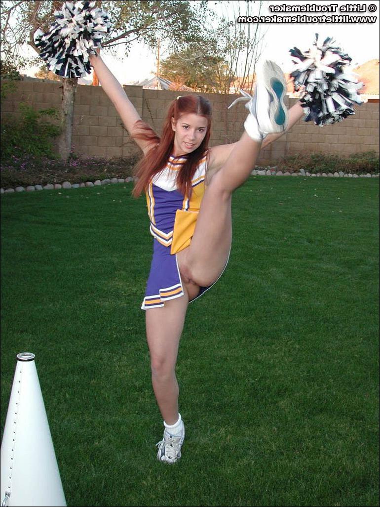 19P Pictures of teen slut Little Troublemaker giving you a special cheer