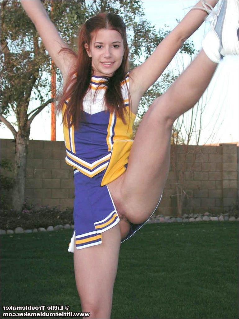 19P Pictures of teen slut Little Troublemaker giving you a special cheer