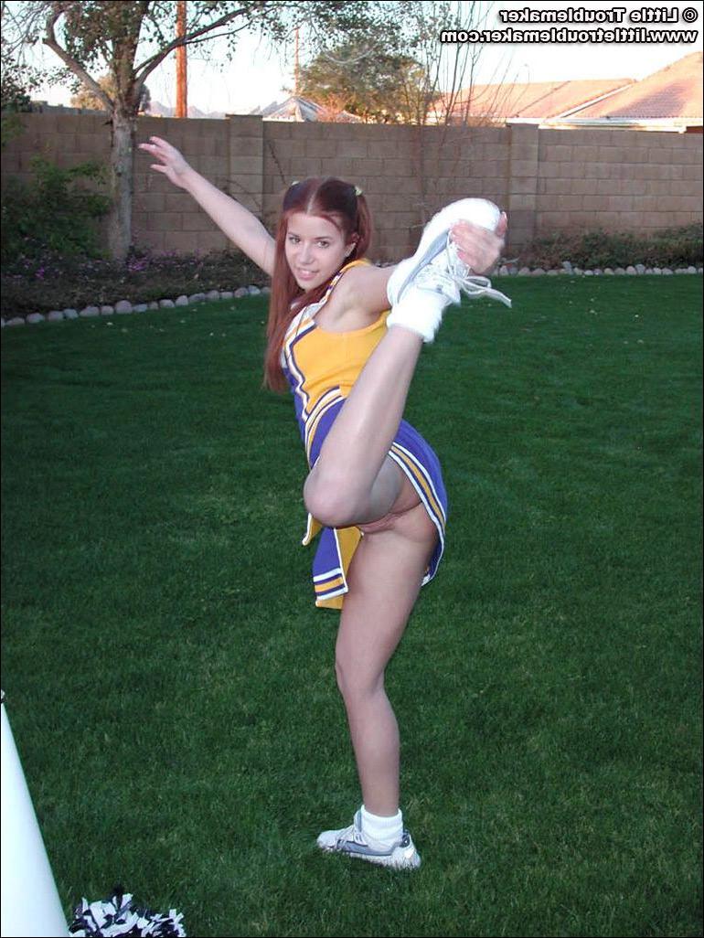 19P Pictures of teen slut Little Troublemaker giving you a special cheer