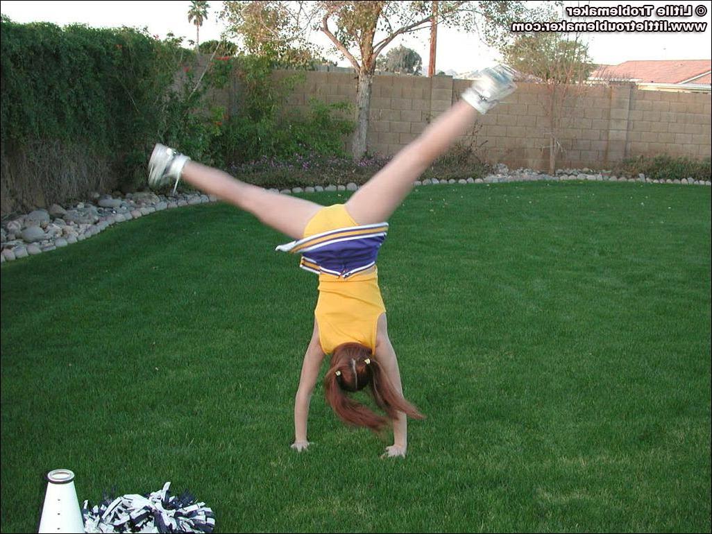 19P Pictures of teen slut Little Troublemaker giving you a special cheer