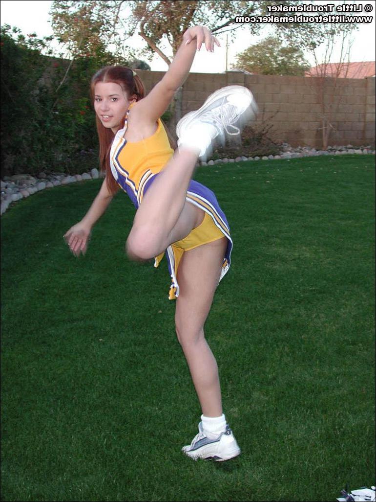 19P Pictures of teen slut Little Troublemaker giving you a special cheer