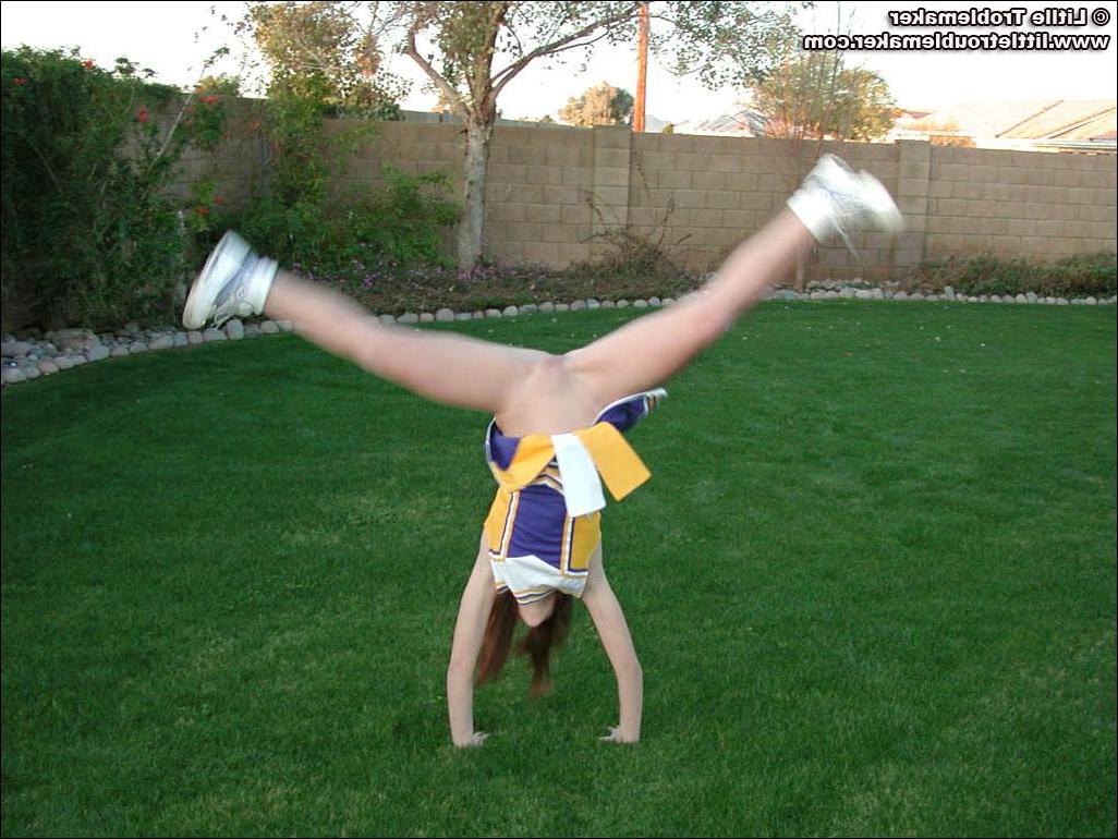 19P Pictures of teen slut Little Troublemaker giving you a special cheer