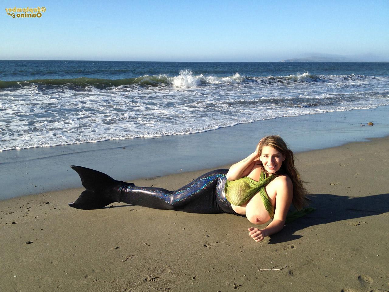 12P September Carrino is your sexy mermaid fantasy on the beach