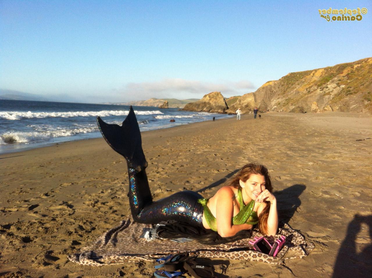 12P September Carrino is your sexy mermaid fantasy on the beach