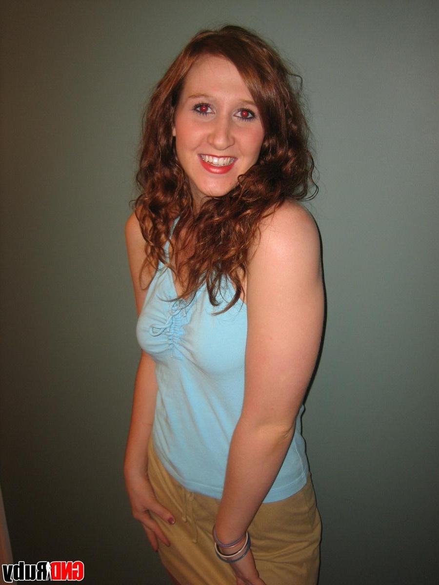12P Redhead teen Ruby strips naked and cant wait to play with her tight wet pussy