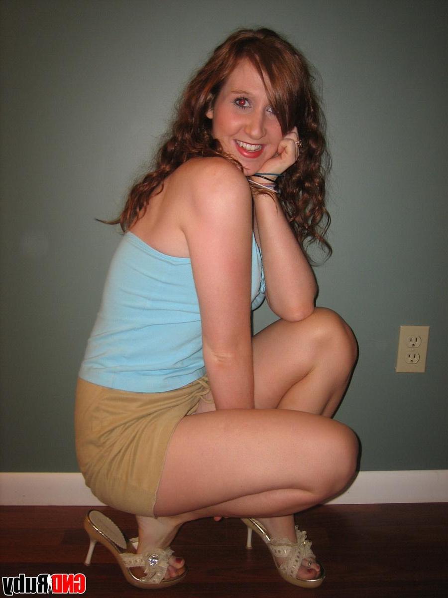12P Redhead teen Ruby strips naked and cant wait to play with her tight wet pussy