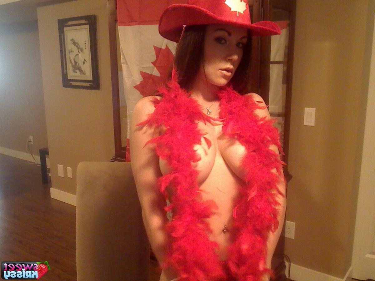 20P Sweet Krissy has a private Canada Day celebration and you're invited