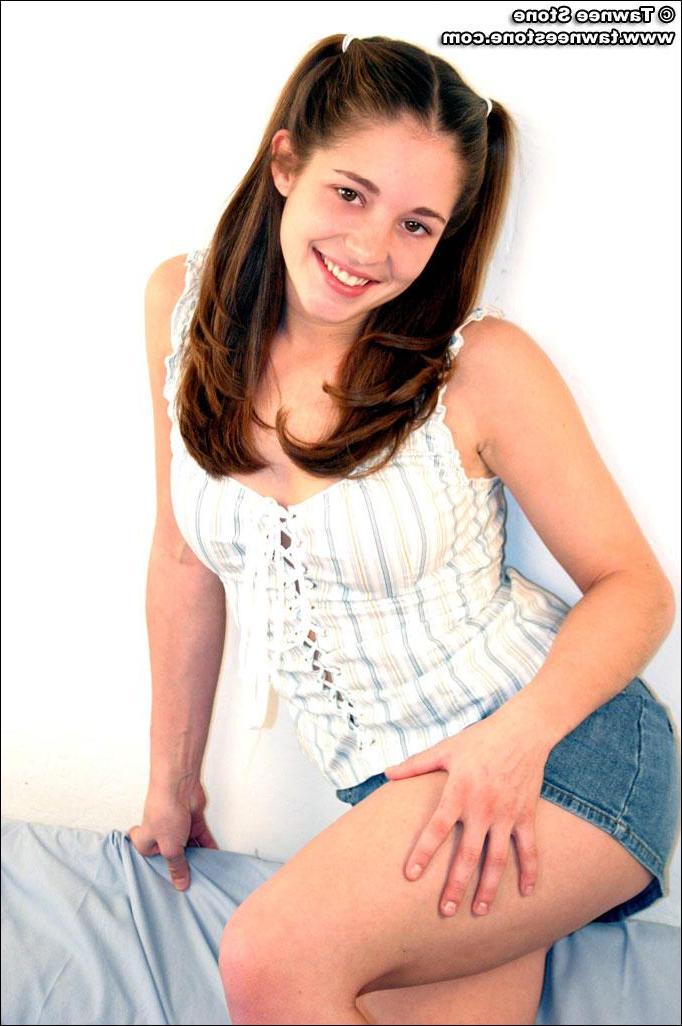 20P Tawnee showing you her tits and giving you some upskirt peeks