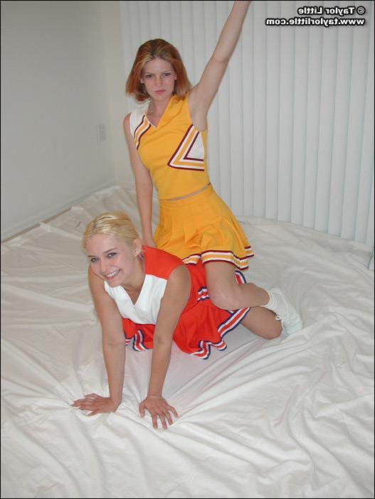 20P Pictures of 3 teen cheerleaders stripping each other