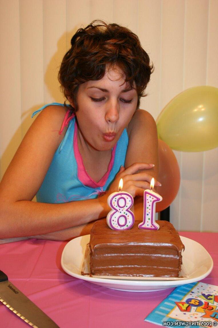15P Pictures of Tiny Gwen celebrating her 18th birthday