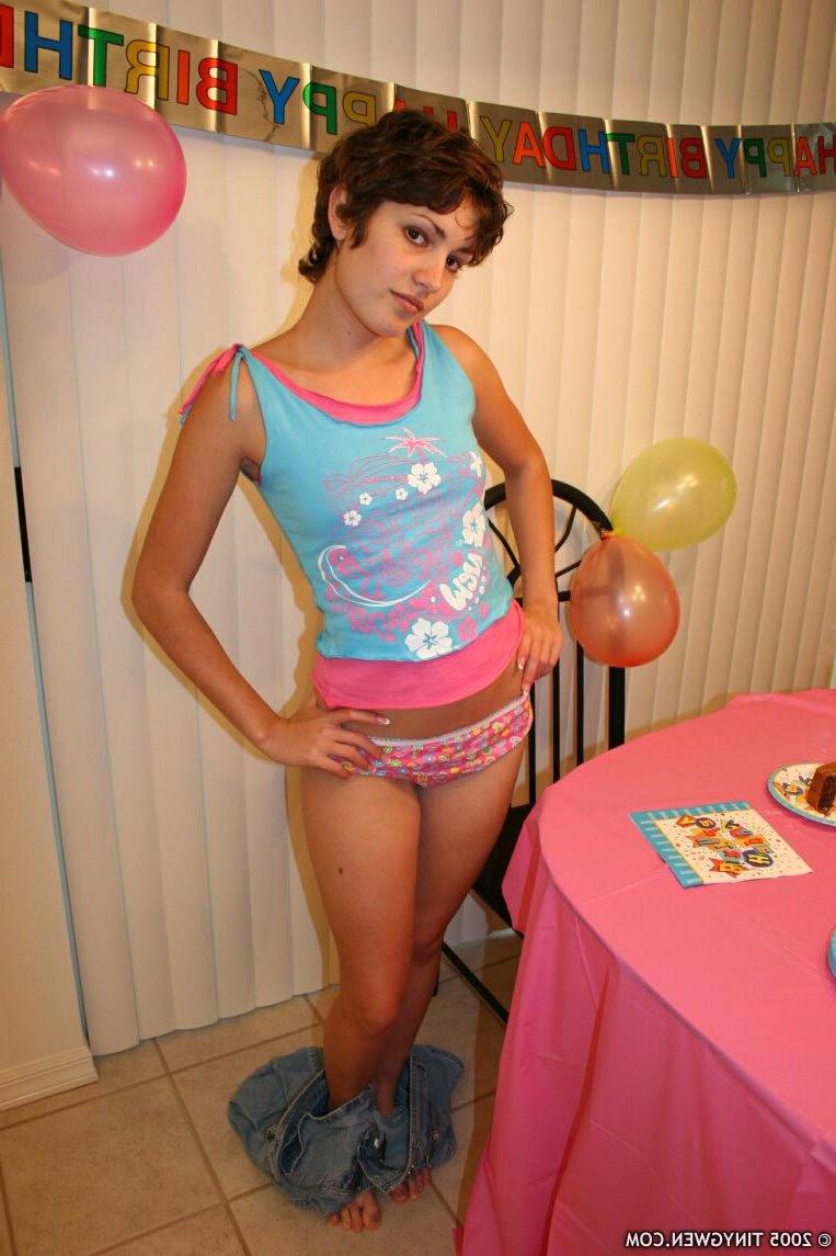 15P Pictures of Tiny Gwen celebrating her 18th birthday