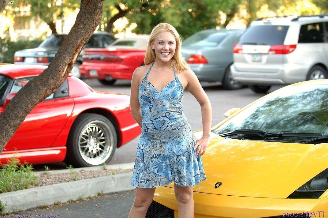 20P Pictures of Violet giving you her upskirt pussy