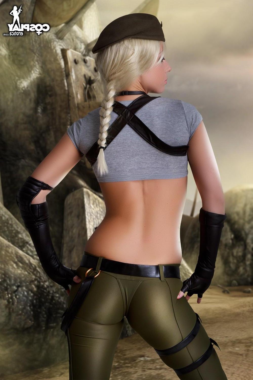 12P Sexy cosplay model Krya is your badass commando chick