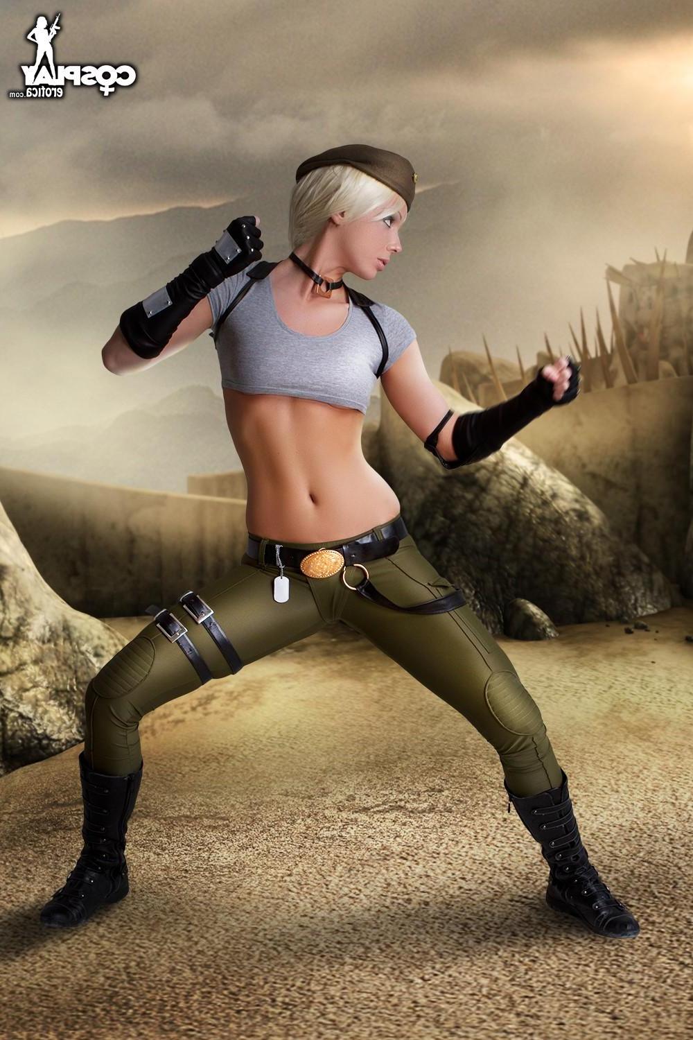 12P Sexy cosplay model Krya is your badass commando chick