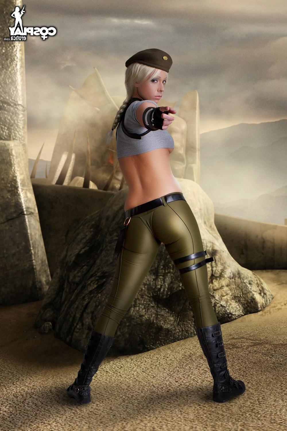 12P Sexy cosplay model Krya is your badass commando chick