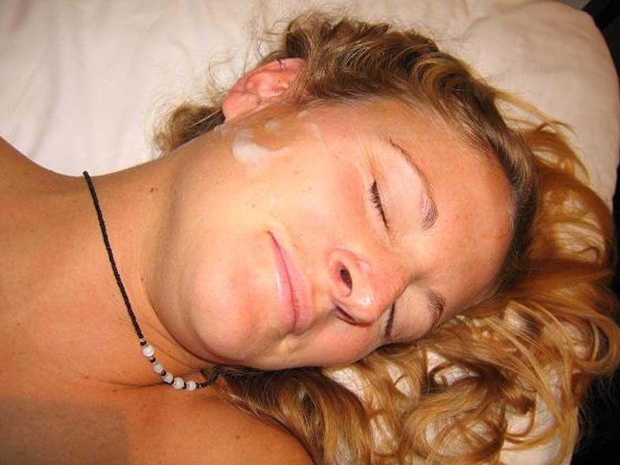 15P Pictures of horny girlfriends sprayed with jizz