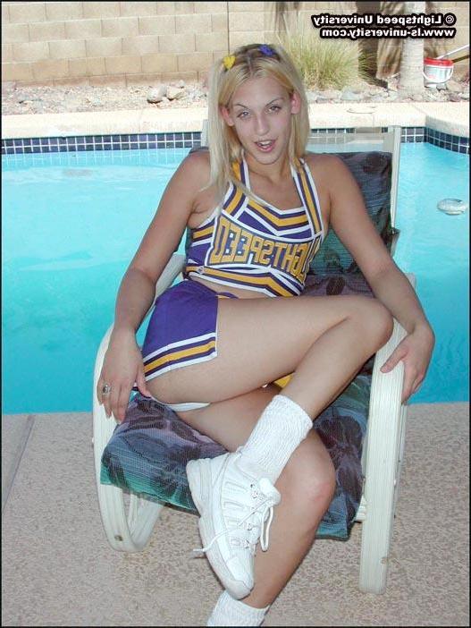 20P Pictures of a cheerleader getting her panties all wet