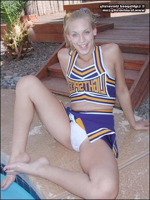 20P Pictures of a cheerleader getting her panties all wet