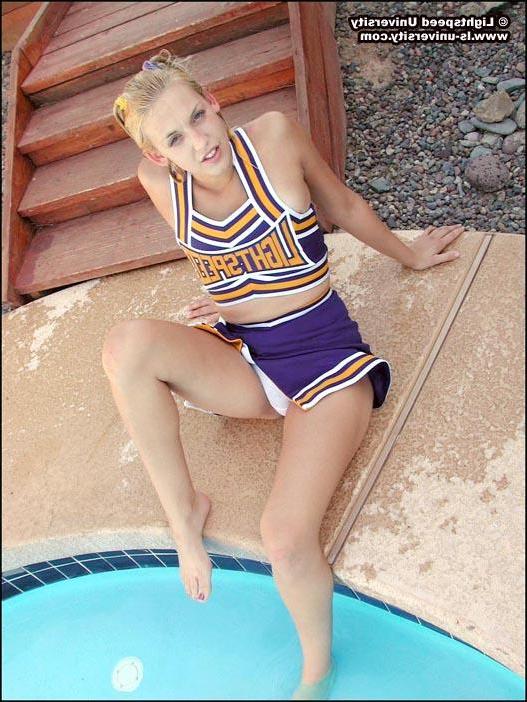 20P Pictures of a cheerleader getting her panties all wet