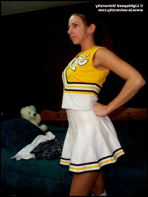 20P Pictures of a cheerleader letting you see up her skirt