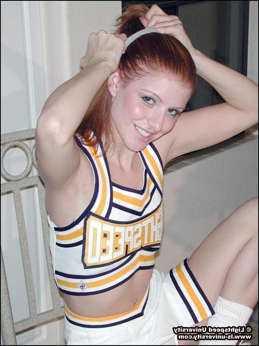 20P Pictures of a hot cheerleader getting naked for you