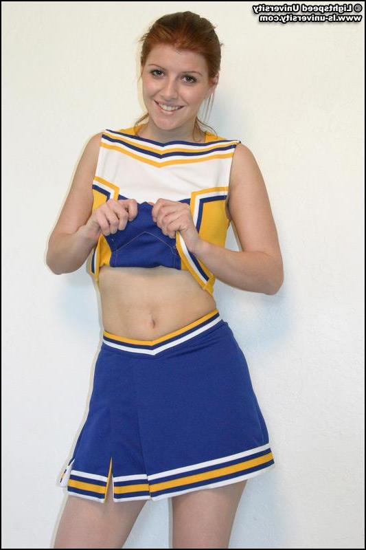 19P Pictures of a cheerleader stripping naked