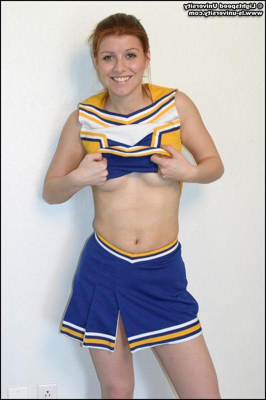 19P Pictures of a cheerleader stripping naked