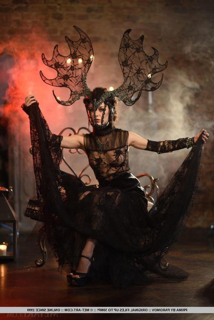 18P Brunette model Prima dresses up as an evil queen in "Narba"