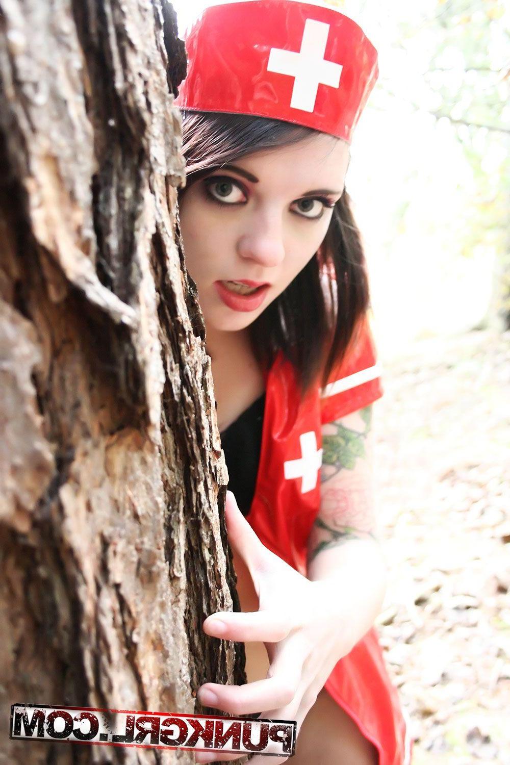 20P Pictures of Dizee giving you a sexy and scary nurse fantasy