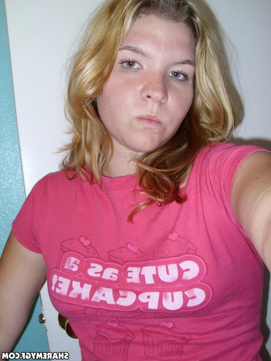 12P Blonde GF takes selfies of her tits and pussy in the bathroom