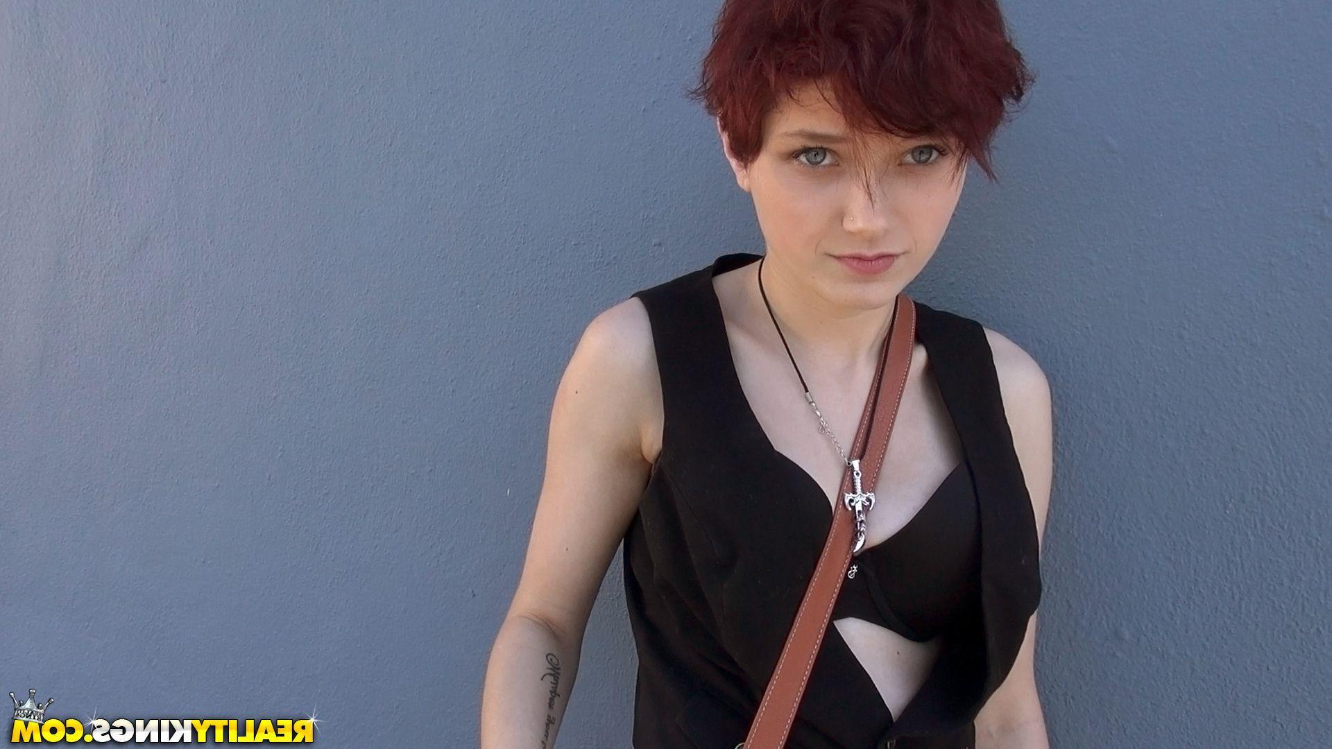 20P Short haired redhead girl Naomi Clark fucks a stranger she just met