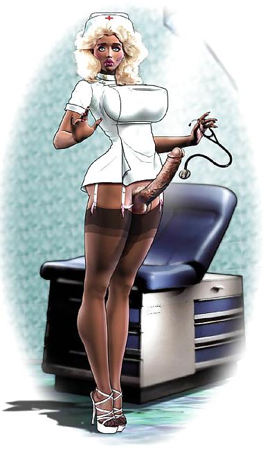 25P Futanari art , pin up style