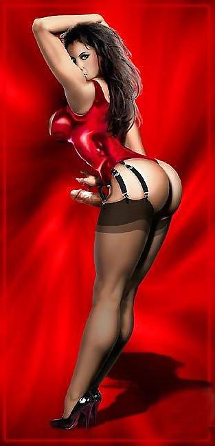 25P Futanari art , pin up style