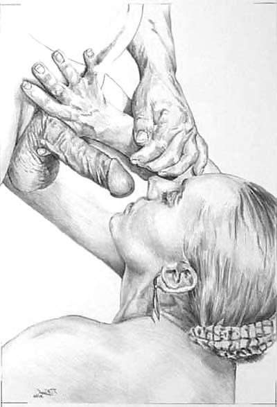 25P Thematic Drawn Porn Art 1 - Blowjobs (1)