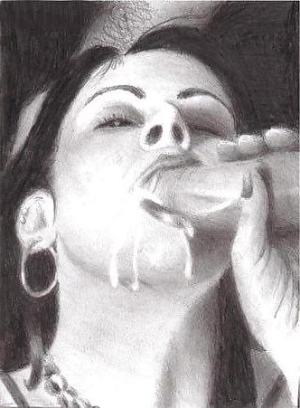 25P Thematic Drawn Porn Art 1 - Blowjobs (1)