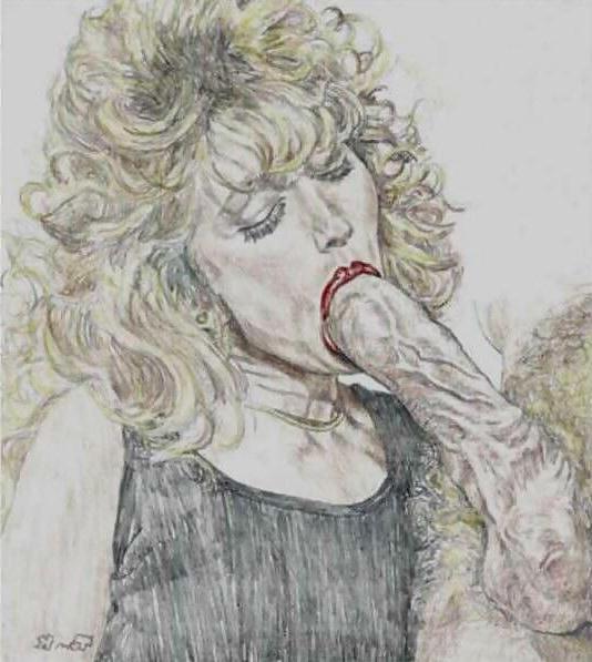 25P Thematic Drawn Porn Art 1 - Blowjobs (1)