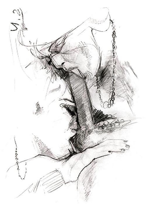 25P Thematic Drawn Porn Art 1 - Blowjobs (1)