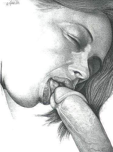 25P Thematic Drawn Porn Art 1 - Blowjobs (1)