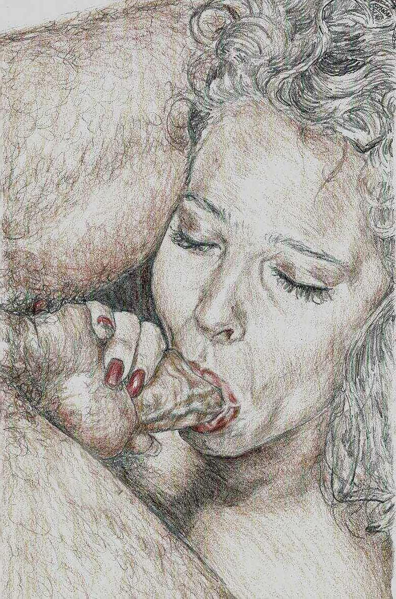 25P Thematic Drawn Porn Art 1 - Blowjobs (1)