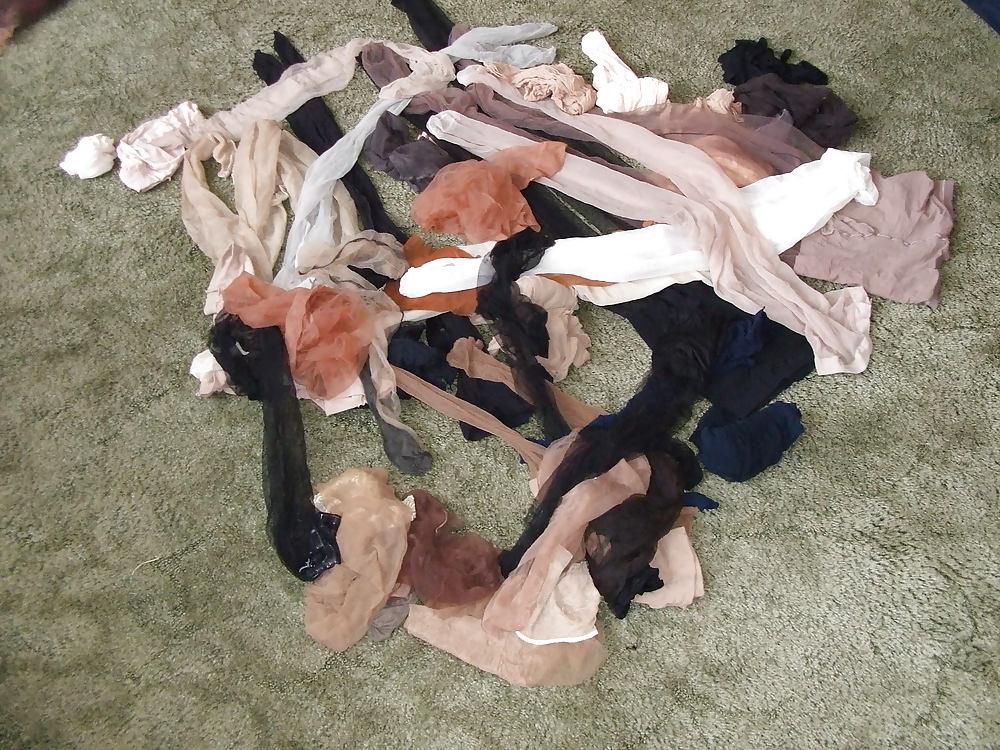 25P Crossdresser Pantyhose encasement play