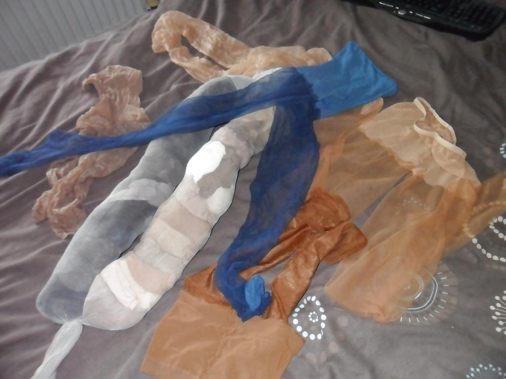 25P Crossdresser Pantyhose encasement play