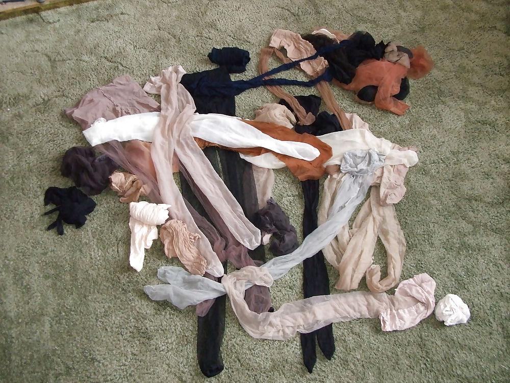 25P Crossdresser Pantyhose encasement play